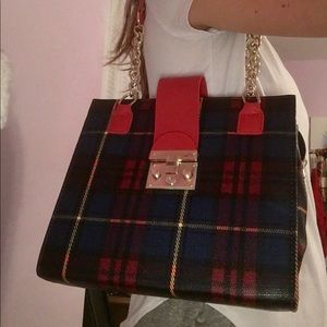 plaid purse